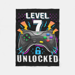 Level 7 freigeschaltet Videospiel 7. Geburtstag Ga Fleecedecke