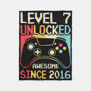 Level 7 freigeschaltet Videospiel 7. Geburtstag Ga Fleecedecke