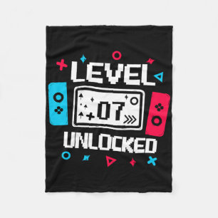 Level 7 freigeschalteter Gamer - 7. Geburtstagsges Fleecedecke