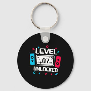Level 7 freigeschalteter Gamer - 7. Geburtstagsges Schlüsselanhänger