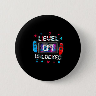 Level 7 freigeschalteter Gamer 7. Geburtstagsgesch Button