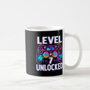 Level 7 freigeschaltetes Shirt Lustiger Videospiel Kaffeetasse