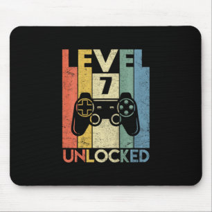 Level 7 freigeschaltetes Shirt Lustiger Videospiel Mousepad