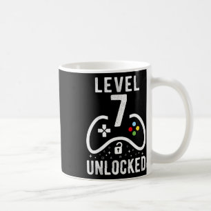 Level 7 freigeschaltetes Videospiel 7. Geburtstags Kaffeetasse
