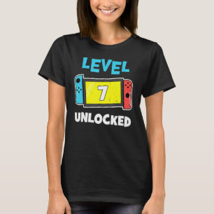 Level 7 Unlock Gamer 7. Geburtstag Videospiel T-Shirt
