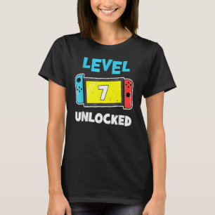 Level 7 Unlock Gamer 7. Geburtstag Videospiel T-Shirt