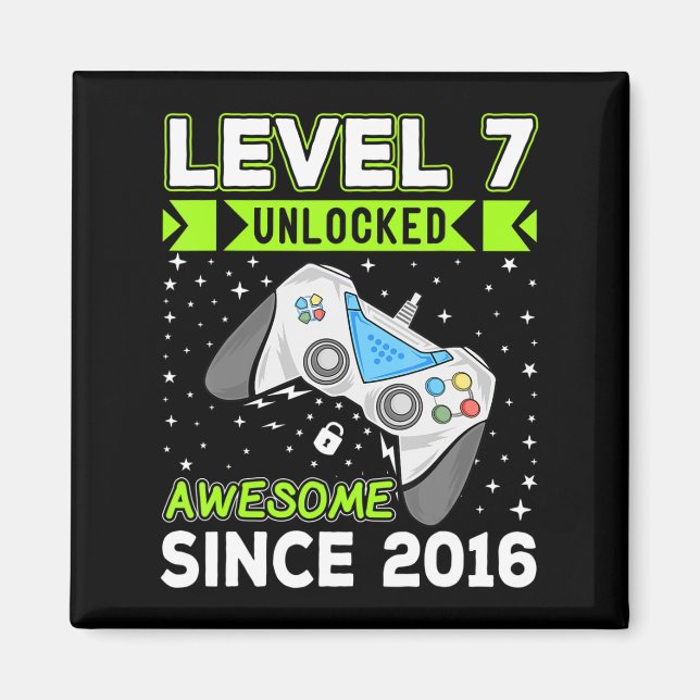 Level 7 Unlock Phantastisch 2016 Videospiel 7. Geb Magnet (Vorne)