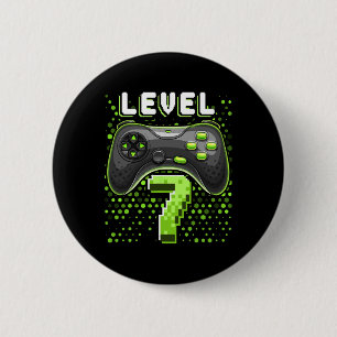 Level 7 Videospiel-Controller 7. Geburtstag Gamer Button