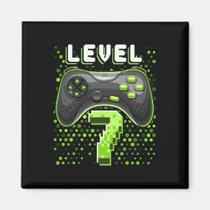 Level 7 Videospiel-Controller 7. Geburtstag Gamer Magnet