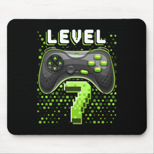 Level 7 Videospiel-Controller 7. Geburtstag Gamer  Mousepad