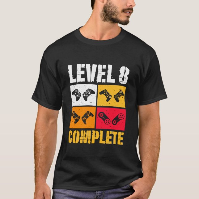 Level 8 Complete 8 Anniversary Funny 8th Wedding A T-Shirt (Vorderseite)