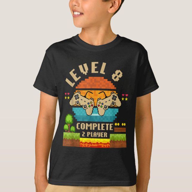 Level 8 Complete 8 Years Anniversary Video Game Gi T-Shirt (Vorderseite)
