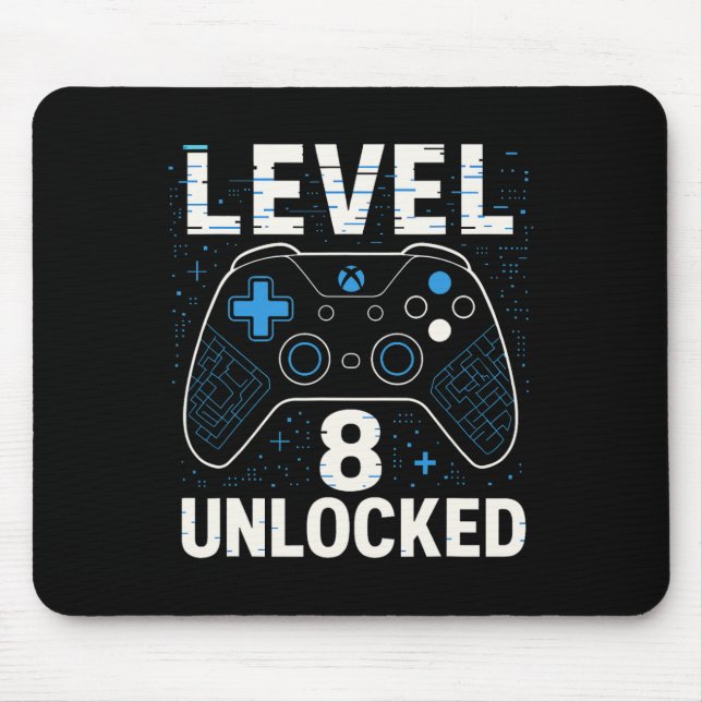 Level 8 freigeschaltet Geburtstag 8. Geburtstag Ki Mousepad (Vorne)
