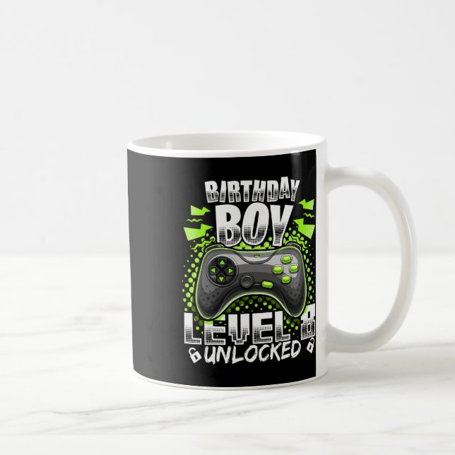 Level 8 freigeschaltet Videospiel 8. Geburtstag Ga Kaffeetasse (Rechts)