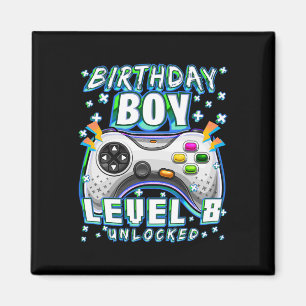 Level 8 freigeschaltet Videospiel 8. Geburtstag Ga Magnet