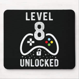 Level 8 freigeschaltet Videospiel 8. Geburtstagsge Mousepad