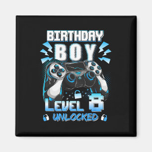 Level 8 freigeschaltet Videospieler 8. Geburtstag Magnet