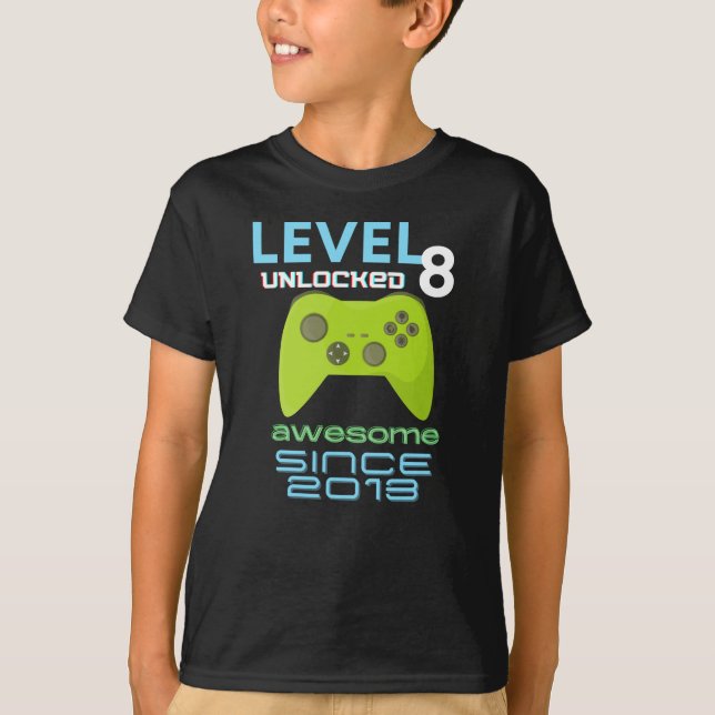 Level 8 Unlock Phantastisch 2013 Video Gamer T-Shirt (Vorderseite)