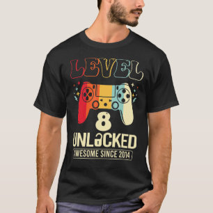 Level 8 Unlock Phantastisch 2014 Videospiel 8. Geb T-Shirt