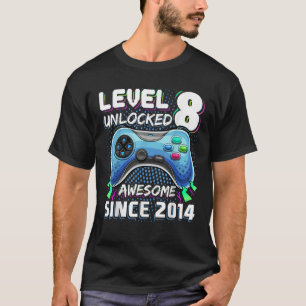 Level 8 Unlock Phantastisch 2014 Videospiel 8. Geb T-Shirt