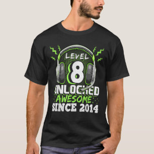 Level 8 Unlock Phantastisch 2014 Videospiel 8. Geb T-Shirt
