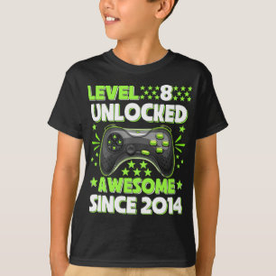 Level 8 Unlock Phantastisch 2014 Videospiel 8. Geb T-Shirt