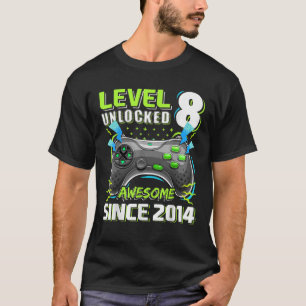 Level 8 Unlock Phantastisch 2014 Videospiel 8. Geb T-Shirt