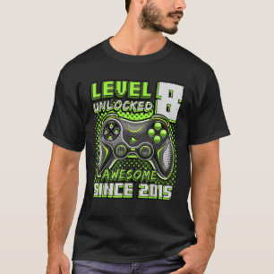 Level 8 Unlock Phantastisch 2015 Videospiel 8. Geb T-Shirt