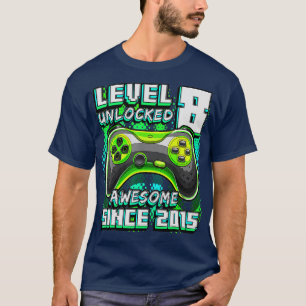 Level 8 Unlock Phantastisch 2015 Videospiel 8. Geb T-Shirt