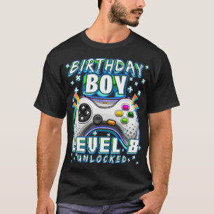 Level 8 Unlock Video Game 8. Geburtstag Gamer Boy T-Shirt