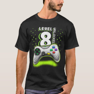 Level 8 Unlock Video Gamer 8. Geburtstag Gamer Gi T-Shirt