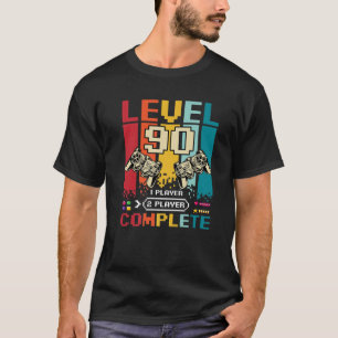 Level 90 Kompletter Vintage Retro 90 Jahre alter G T-Shirt