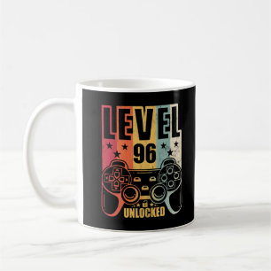 Level 96 freigeschaltet Gaming Geburtstag Gamer Kaffeetasse