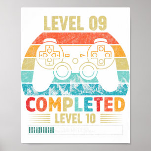 Level 9 Abgeschlossen Level 10 Lädt 9. Geburtstag Poster