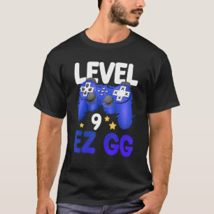 Level 9 EZ GG 9. Gamer Boy Teenager Controller Bi T-Shirt