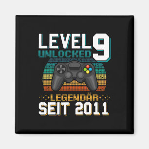 Level 9 freigeschaltet 9. Geburtstag Geschenke für Magnet