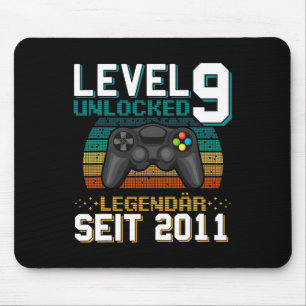 Level 9 Freigeschaltet 9. Geburtstag Geschenke für Mousepad