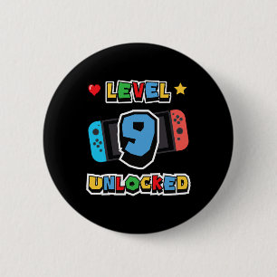 Level 9 freigeschaltet 9. Geburtstag Kinder Videos Button