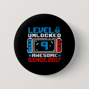 Level 9 freigeschaltet 9. Geburtstags-Gaming-Gesch Button