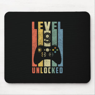 Level 9 freigeschaltet 9. Videospieler-Geburtstags Mousepad