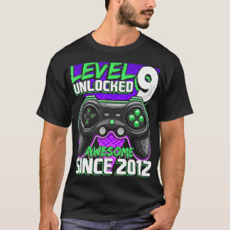 Level 9 freigeschaltet Awesome 2012 Videospiel 9. T-Shirt