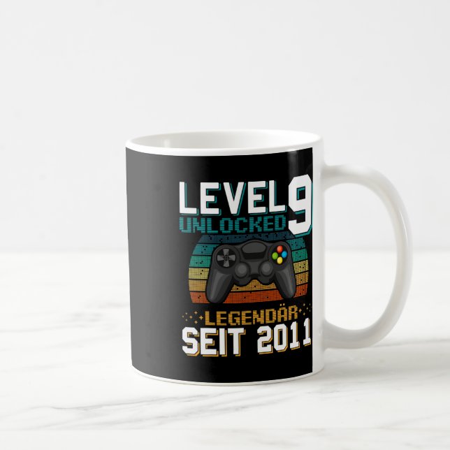 Level 9 freigeschaltet Awesome seit 2015 9. Geburt Kaffeetasse (Rechts)