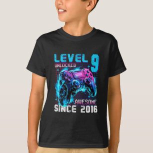 Level 9 freigeschaltet Awesome seit 2016 9. Geburt T-Shirt