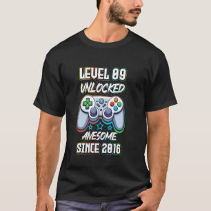 Level 9 freigeschaltet awesome seit 2016 Videospie T-Shirt