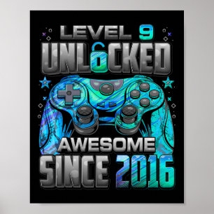 Level 9 freigeschaltet Großartig seit 2016 9. Gebu Poster