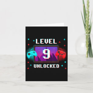 Level 9 freigeschaltet Video Gamer lustig 9. Gebur Karte