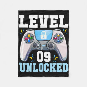 Level 9 freigeschaltet Videospiel 9. Geburtstag Ga Fleecedecke