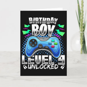 Level 9 freigeschaltet Videospiel 9. Geburtstag Ga Karte
