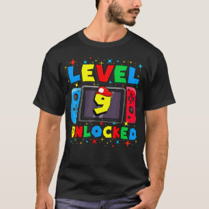 Level 9 freigeschalteter Gamer 9. Geburtstag Video T-Shirt