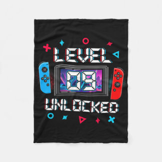 Level 9 freigeschalteter Gamer 9. Geburtstagsgesch Fleecedecke